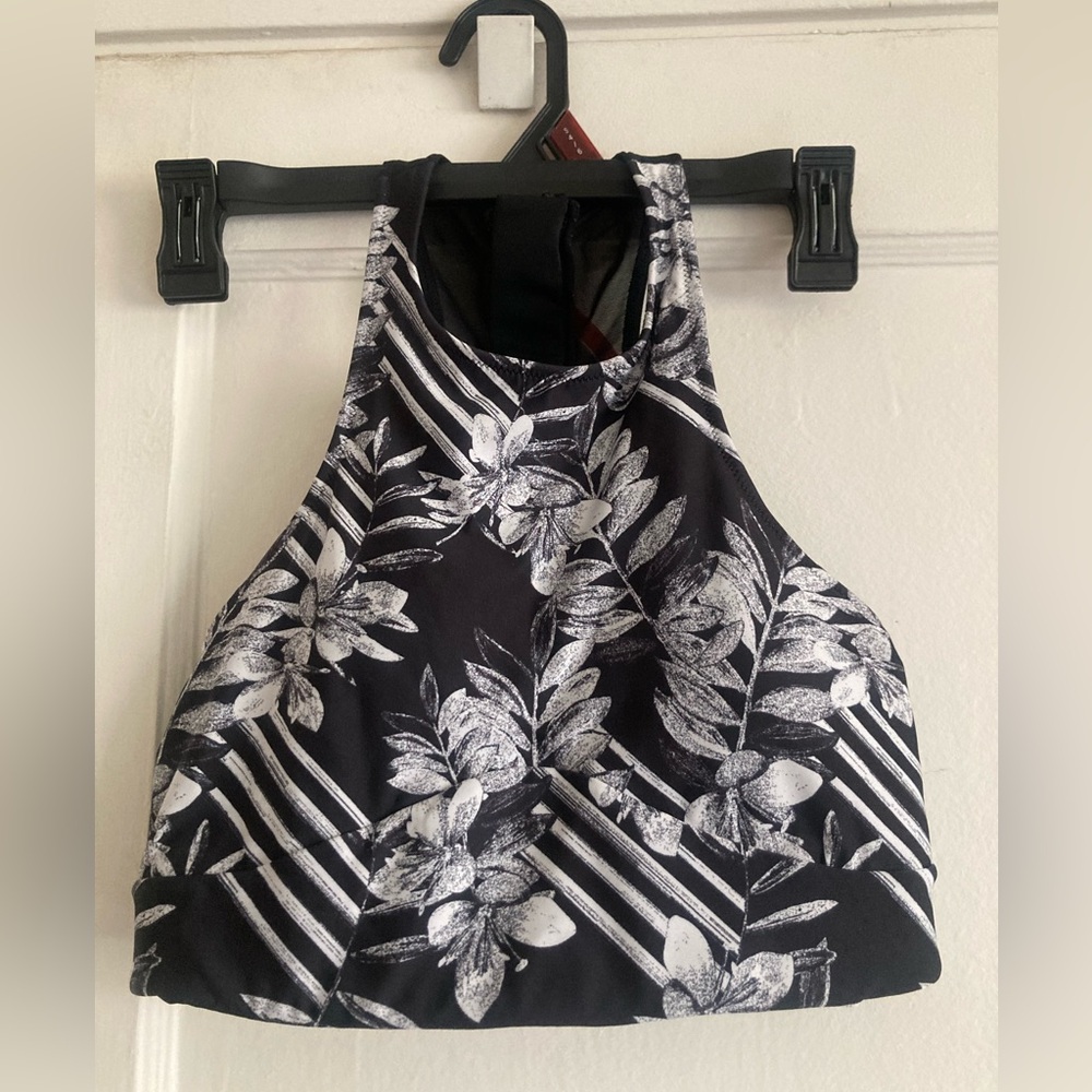 H&M Black and White Swim top